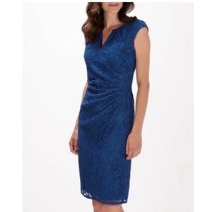 Adrianna Papell lace ruched sheath dress